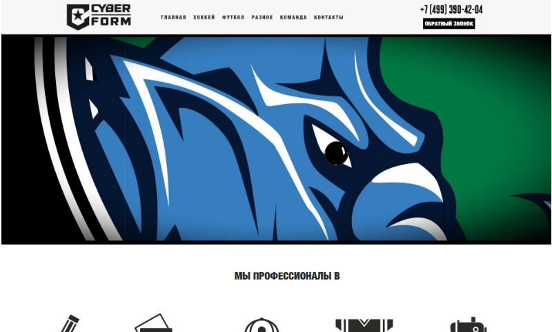 Сайт поразработке спортивной формы и спорт лого